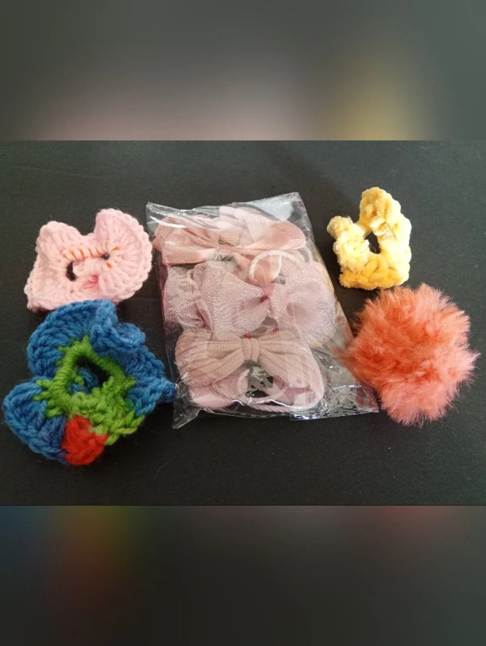 Assorted Kids Hair Accessories Set - Pink, Blue, Yellow, Orange, Mixed