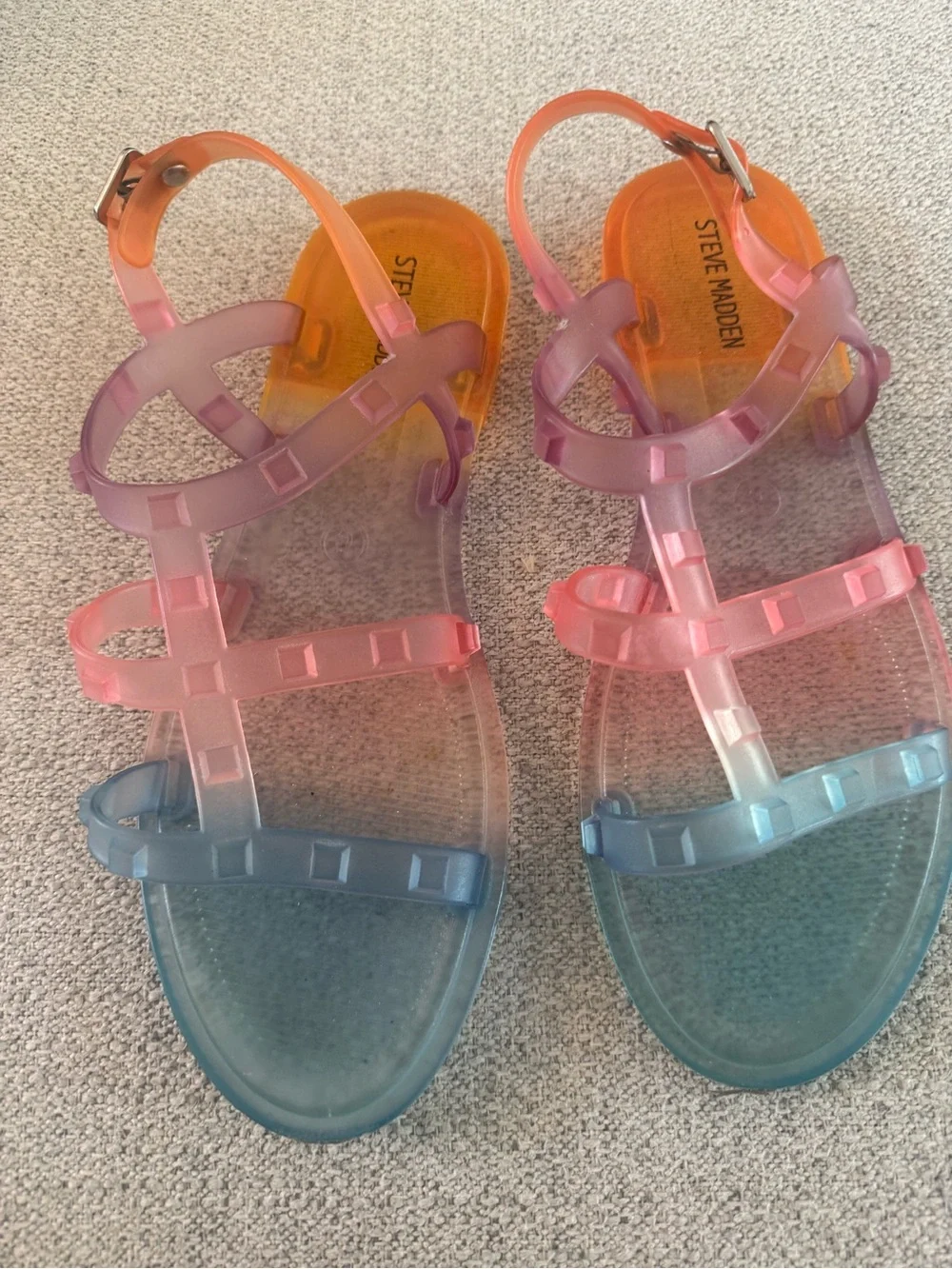 Steve Madden Multicolor Ombre Jelly Gladiator Sandals