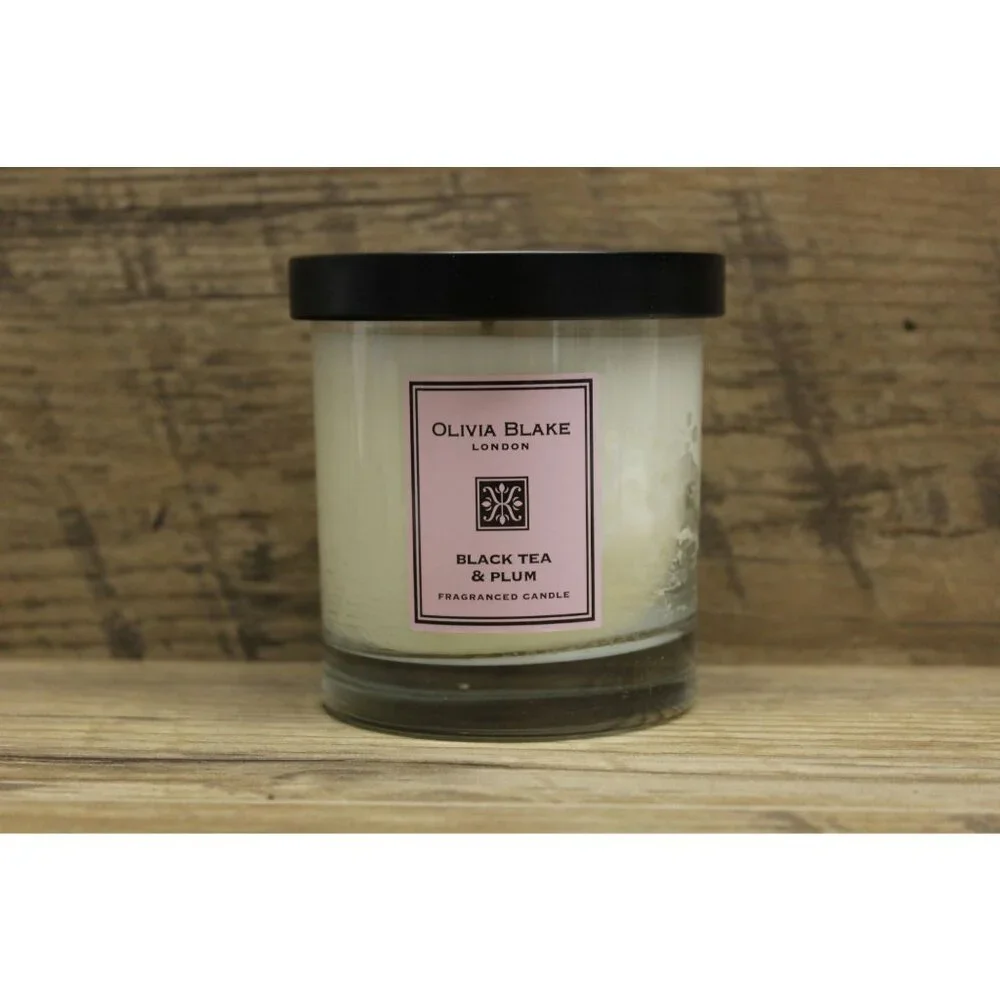 Olivia Blake‎ London black tea and plum fragranced single wick candle