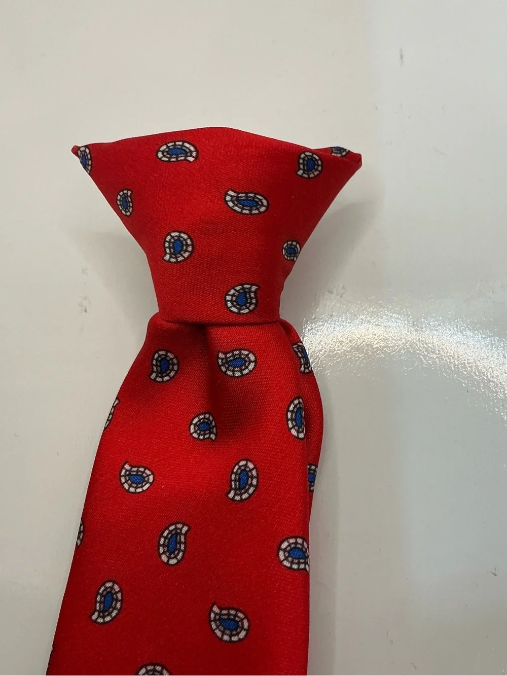 Royal Knight Boys Youth Red Paisley Print Necktie Dress Tie