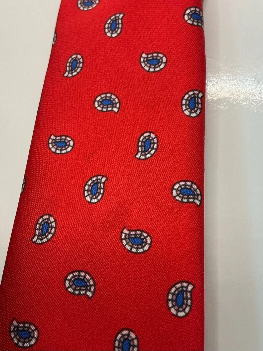 Royal Knight Boys Youth Red Paisley Print Necktie Dress Tie