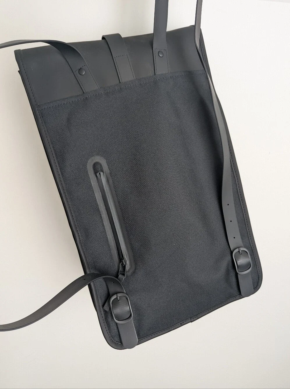 Rains Black Minimal Backpack New Without Tags