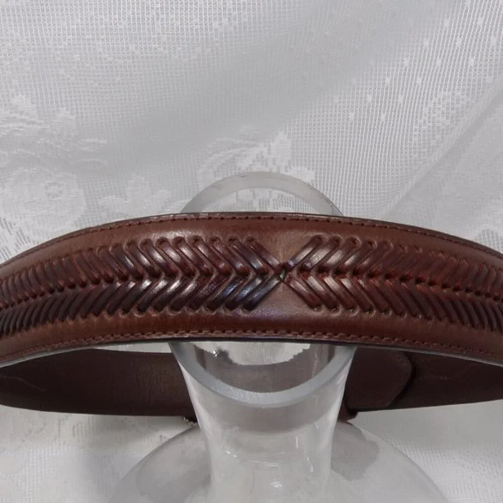 Nocona Western Mens Belt Leather Top Hand Ranger Brown N2476802 SIZE 28‎