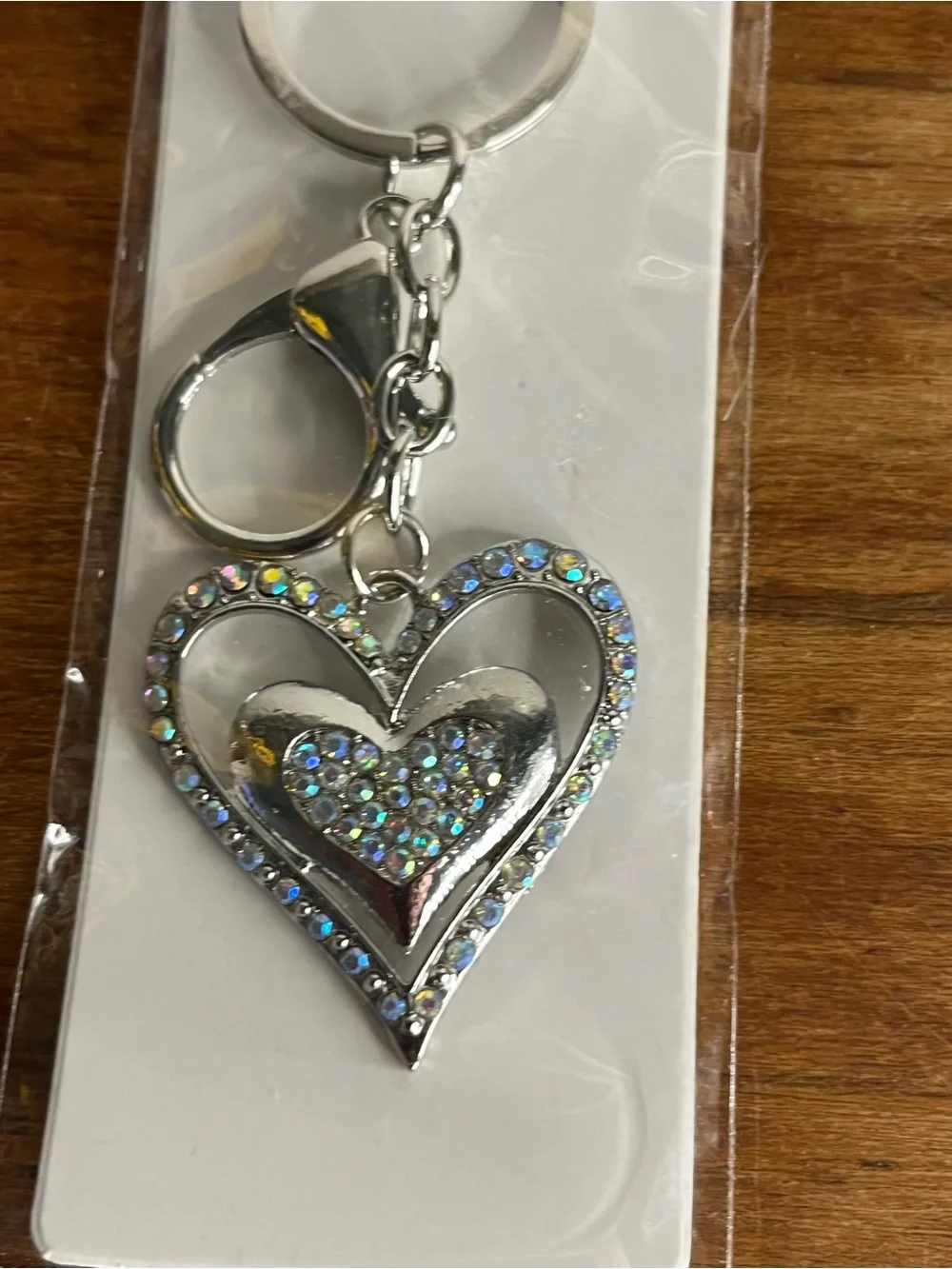 Crystal collections silver tone