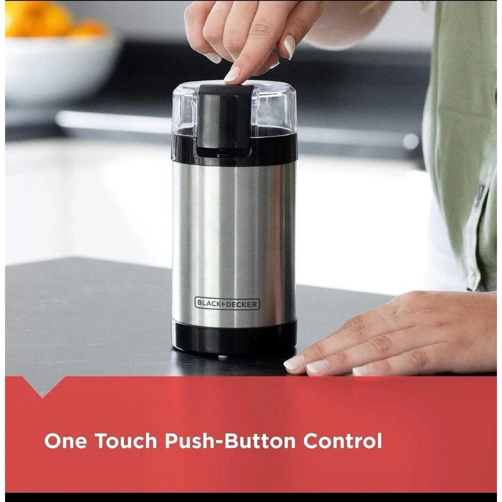 One Touch Coffee Grinder 2/3 Cup Coffee Bean Capacity Spice Grinder One Touch