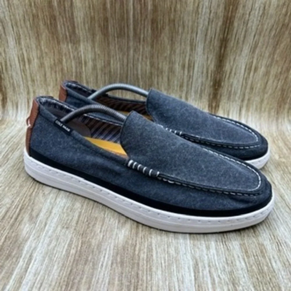 Cole Haan Cloudfeel‎ Weekender Loafer Men's Size 11.5 Gray Canvas Shoes C32223