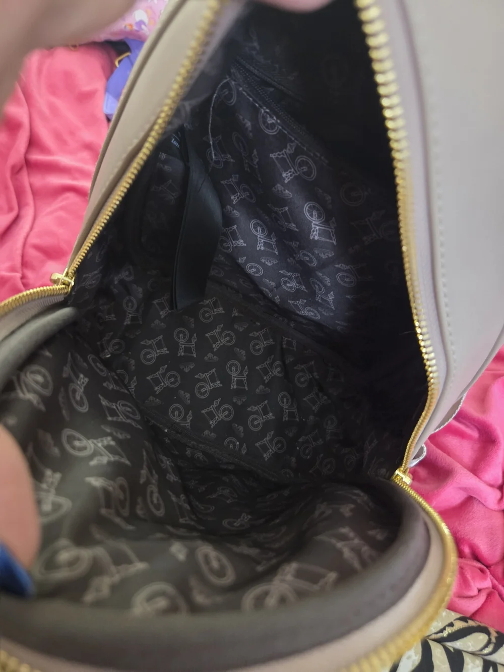Loungefly Disney Maleficent & Aurora Mini Backpack - Taupe