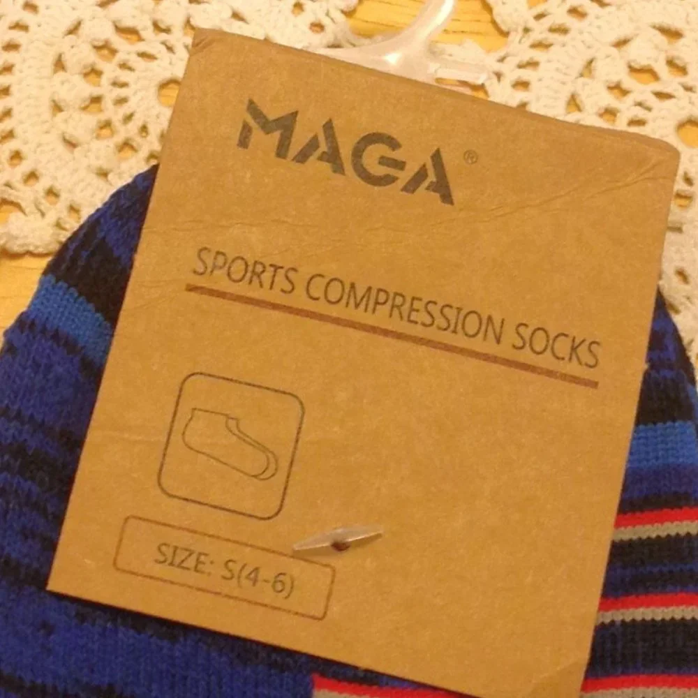 Sports Compression Socks, two pair bundle, size 4-6, short