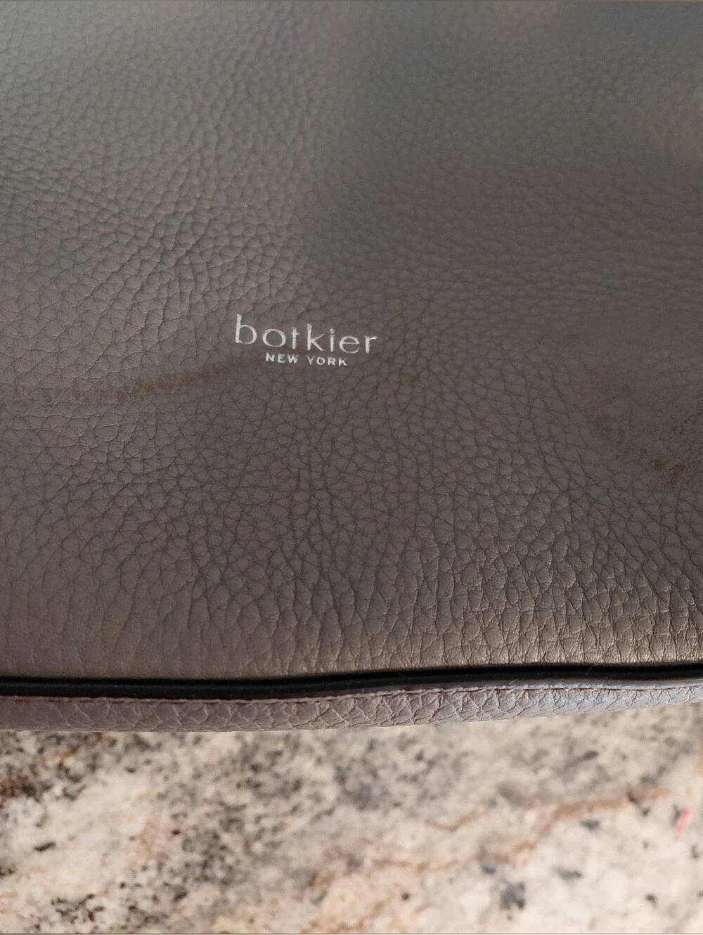 Botkier Gray Pebbled Leather Studded Backpack **read Description