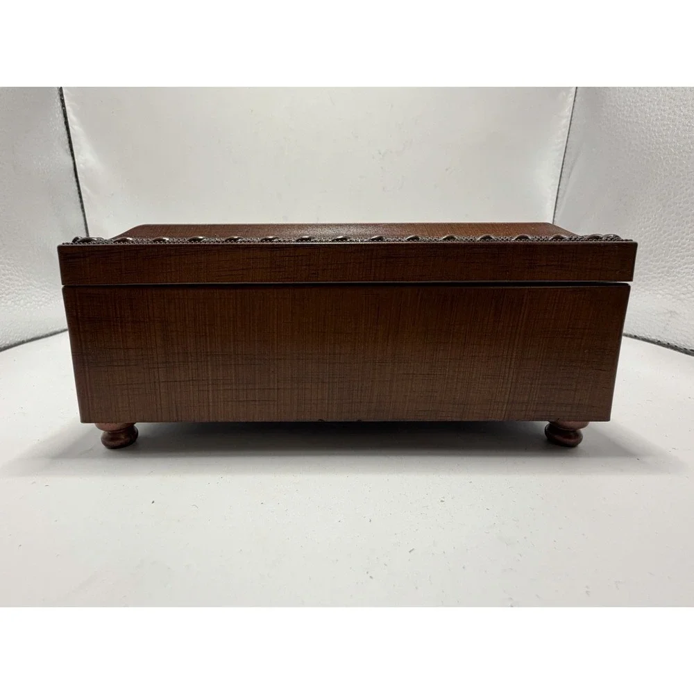 Wooden Music Jewelry Box‎ Glass Lid Sankyo Movement