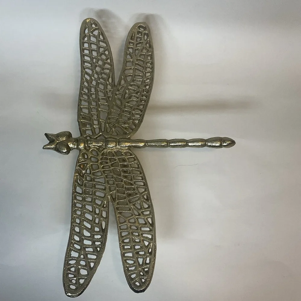 Home Decorating Insect Large Gold Metal‎ Dragonfly Figure Decor 15