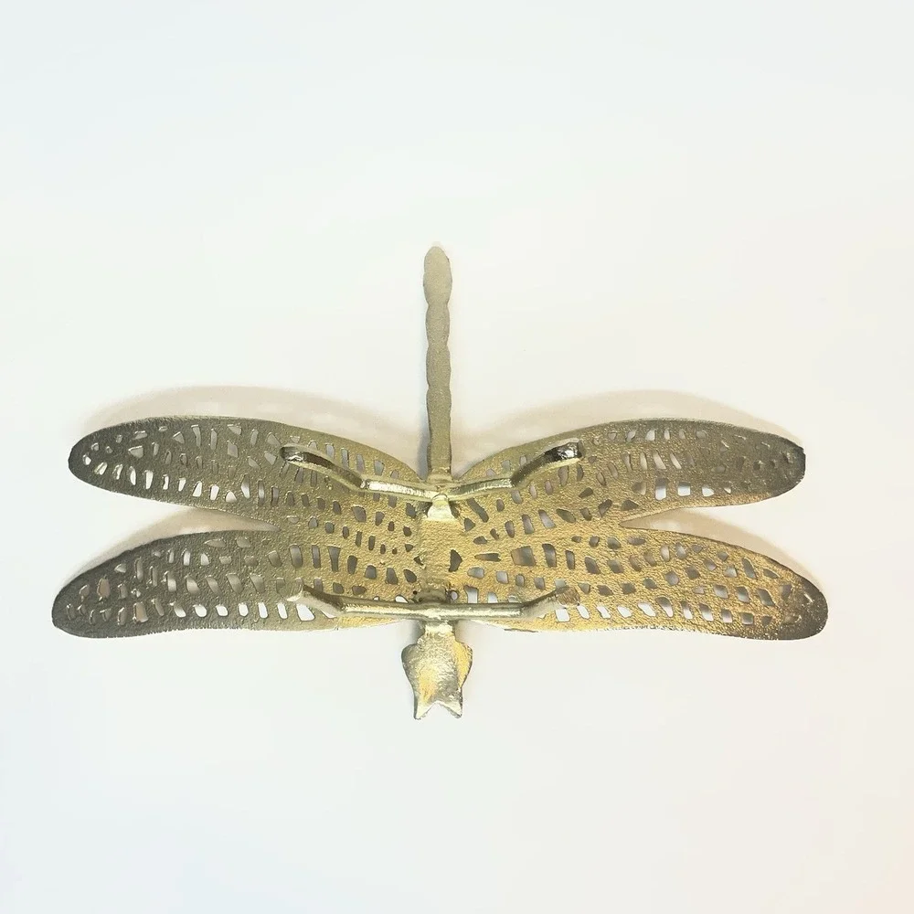 Home Decorating Insect Large Gold Metal‎ Dragonfly Figure Decor 15