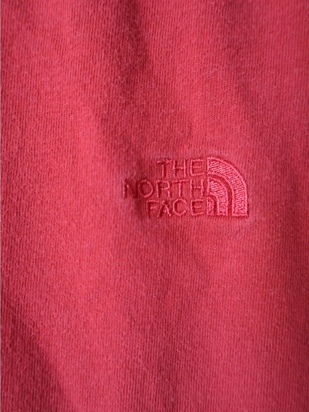 North Face organic cotton men’s Red Long-Sleeve Crewneck Shirt Sz XL