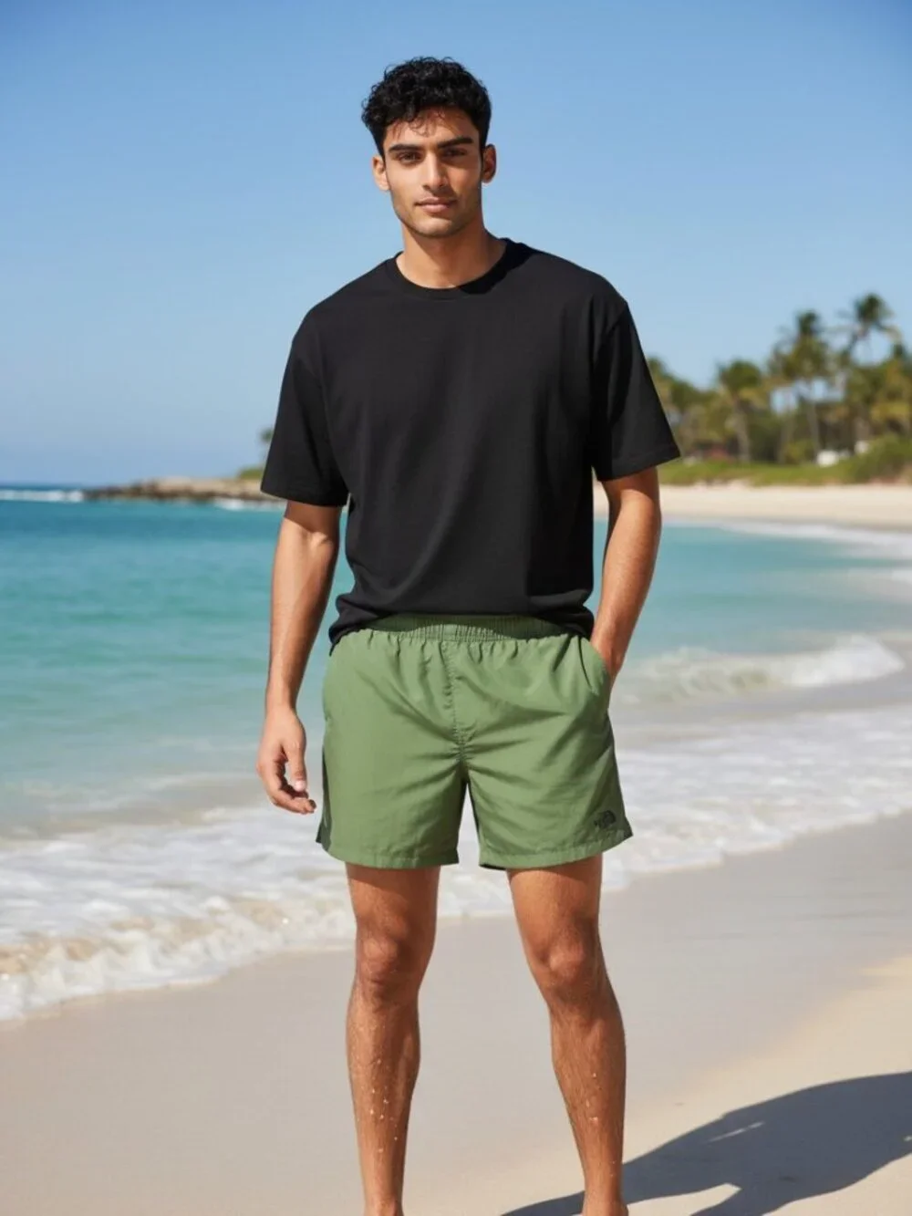 The North Face Swim Trunks Men's Green Beach Outdoor 5
