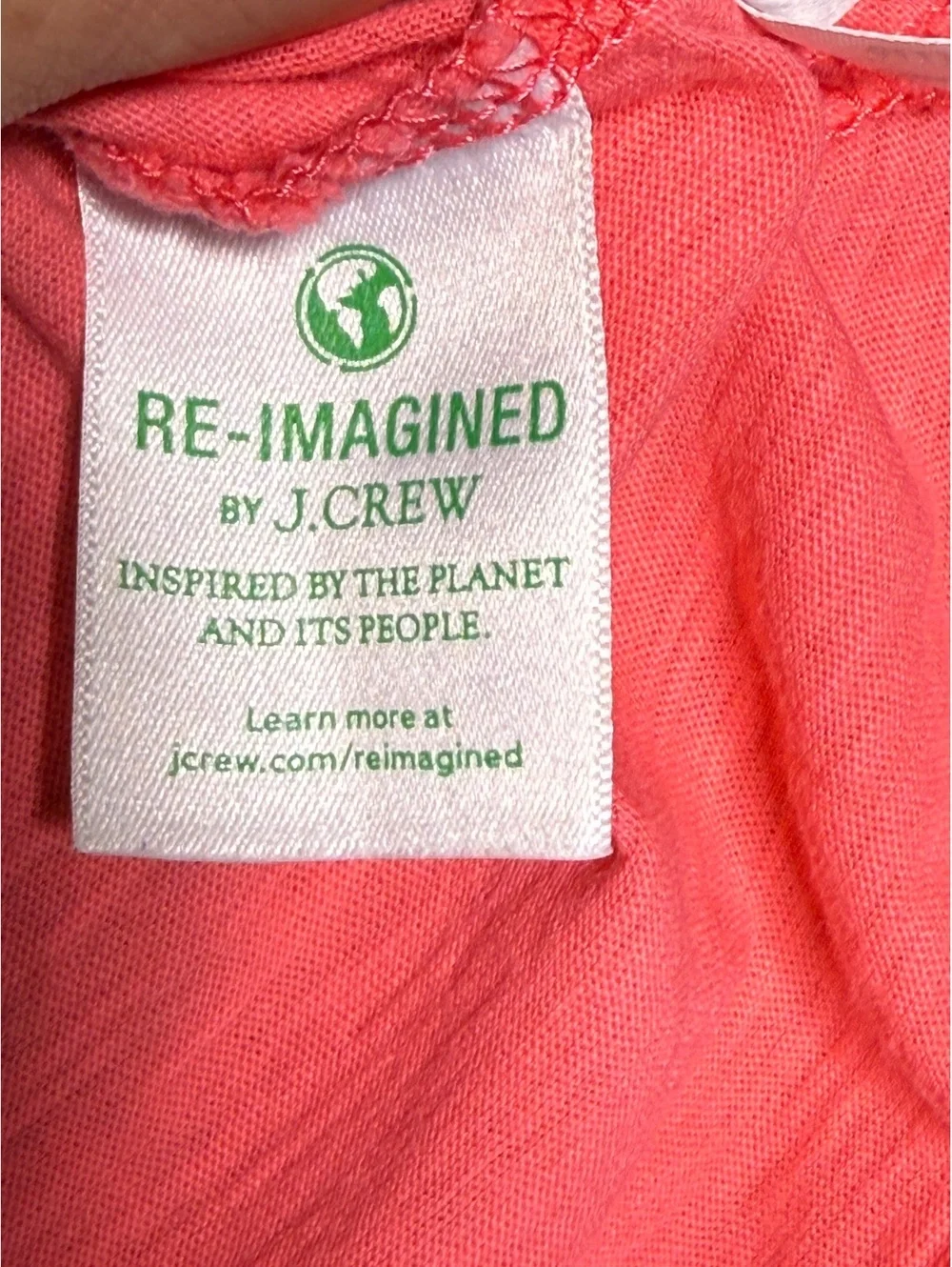 J.CREW Vintage Cotton Coral Pink T-Shirt Size Small