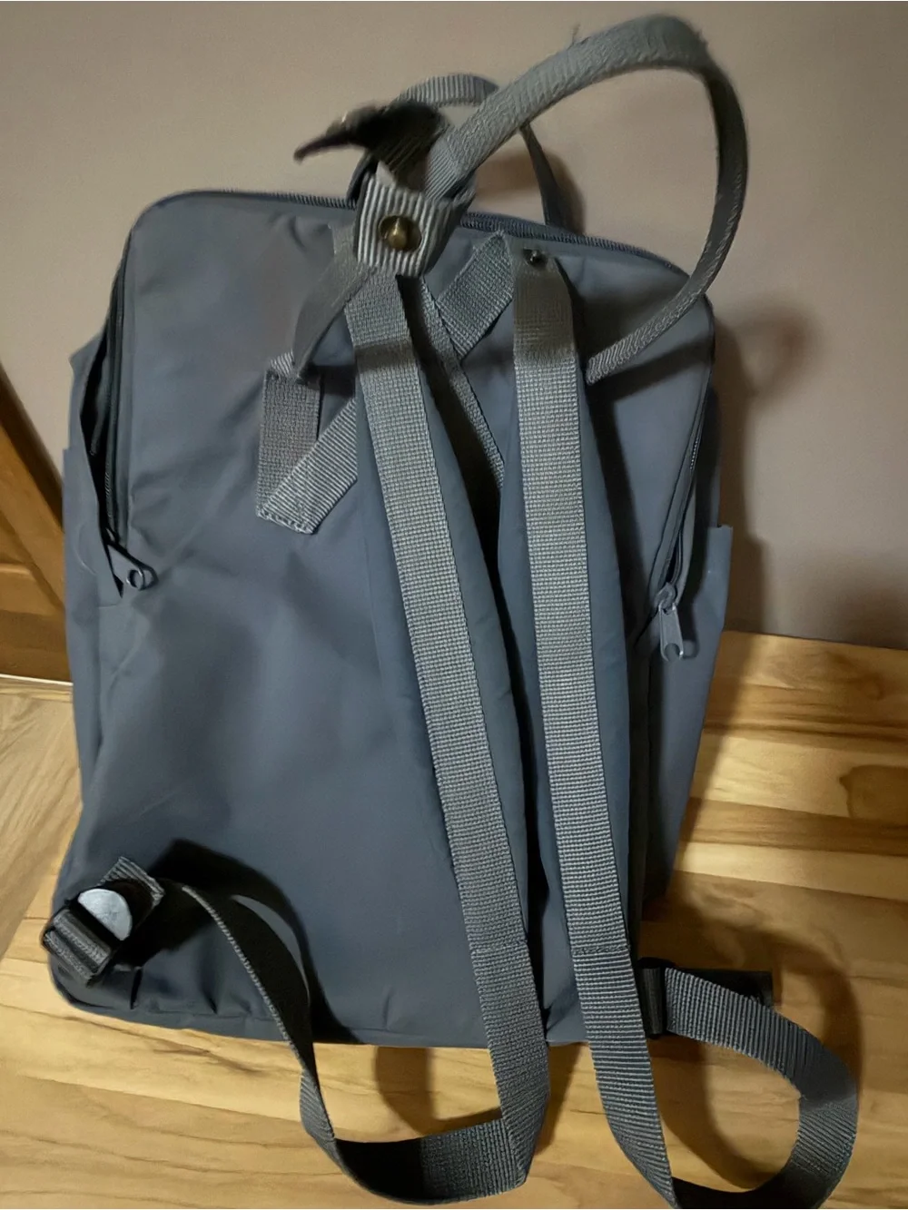 Fjallraven Kånken Backpack in Dark Gray with Red Logo