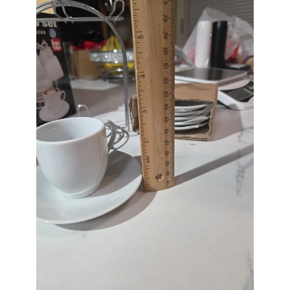 BC Service For 6 Espresso Set. Cups, Saucers, And Display/Storage Stand. 4oz...