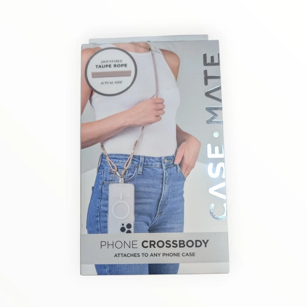 Mm2-O Case-Mate - Crossbody for Any Cell Phone - Adjustable Taupe Rope