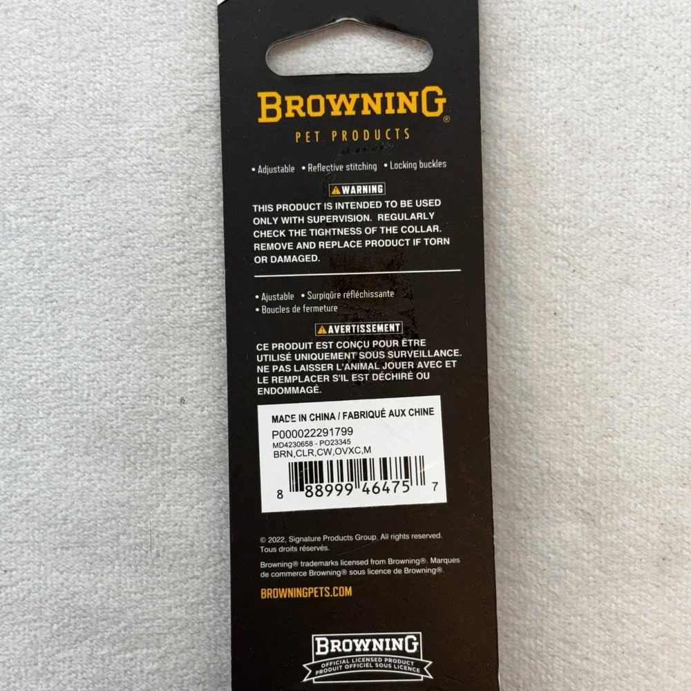 Browning pet collar