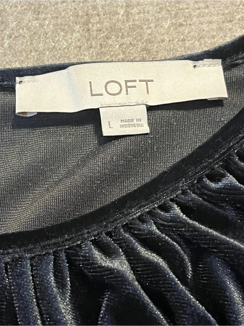 LOFT black velvet