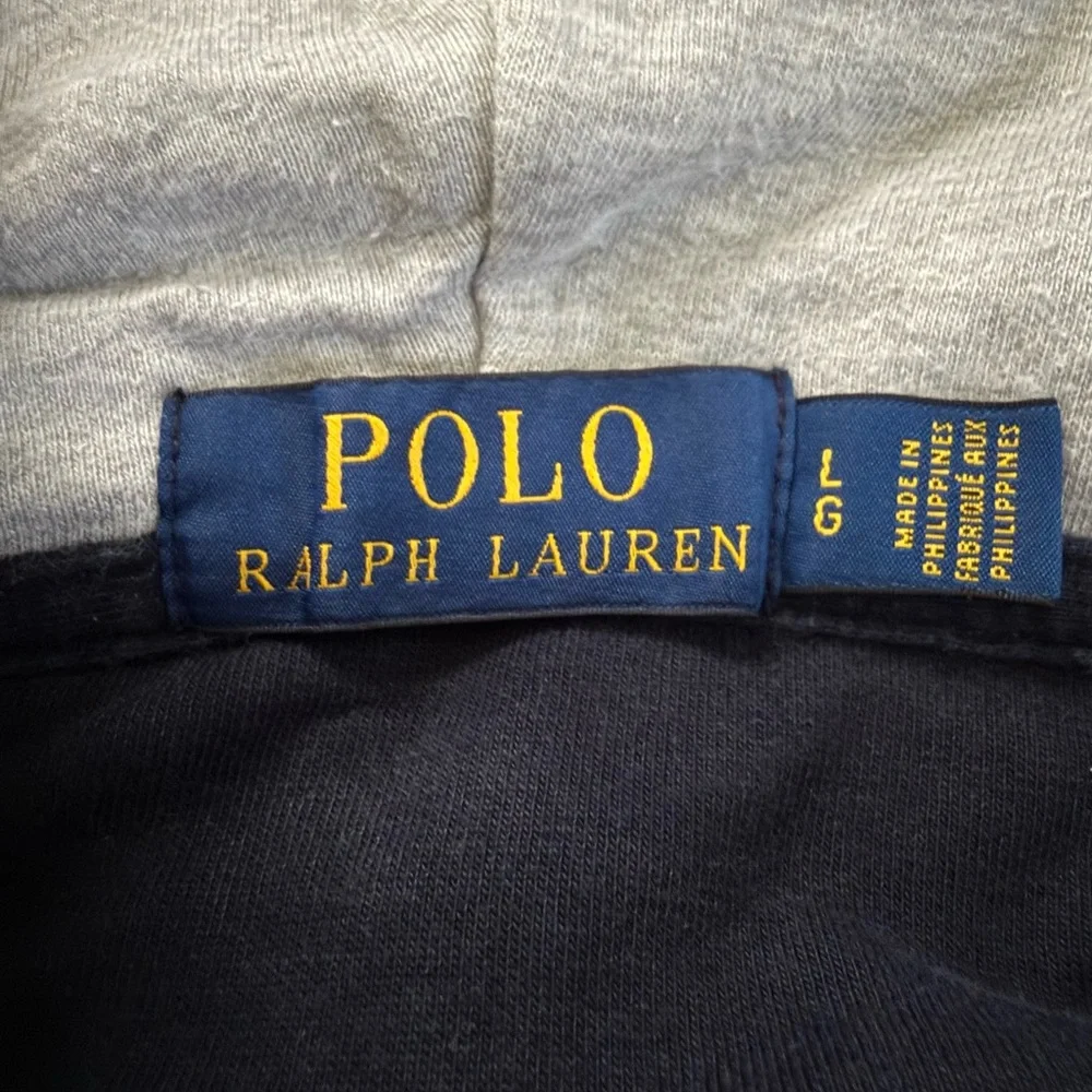 Polo Ralph Lauren Royal Crest #3 Big Pony Embroidered Blue/White/Grey Zip Hoodie