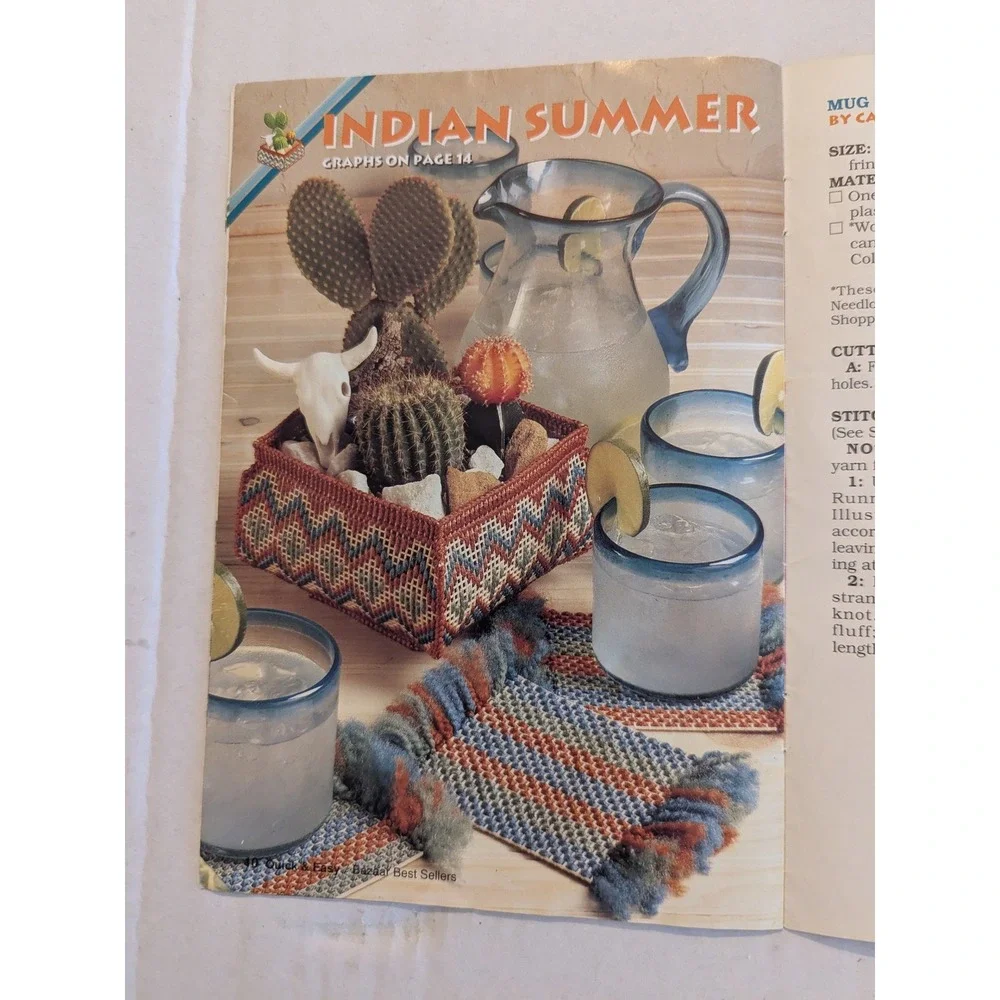 1992 Quick Easy Plastic Canvas Bazaar Best Sellers Craft Book Patterns 913208‎