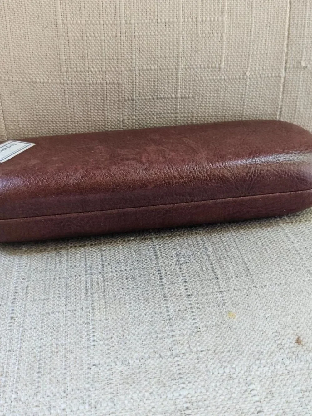Neostyle Glasses Case Brown Leather Hard Case for Eyeglasses Small Size 6 x 2 in