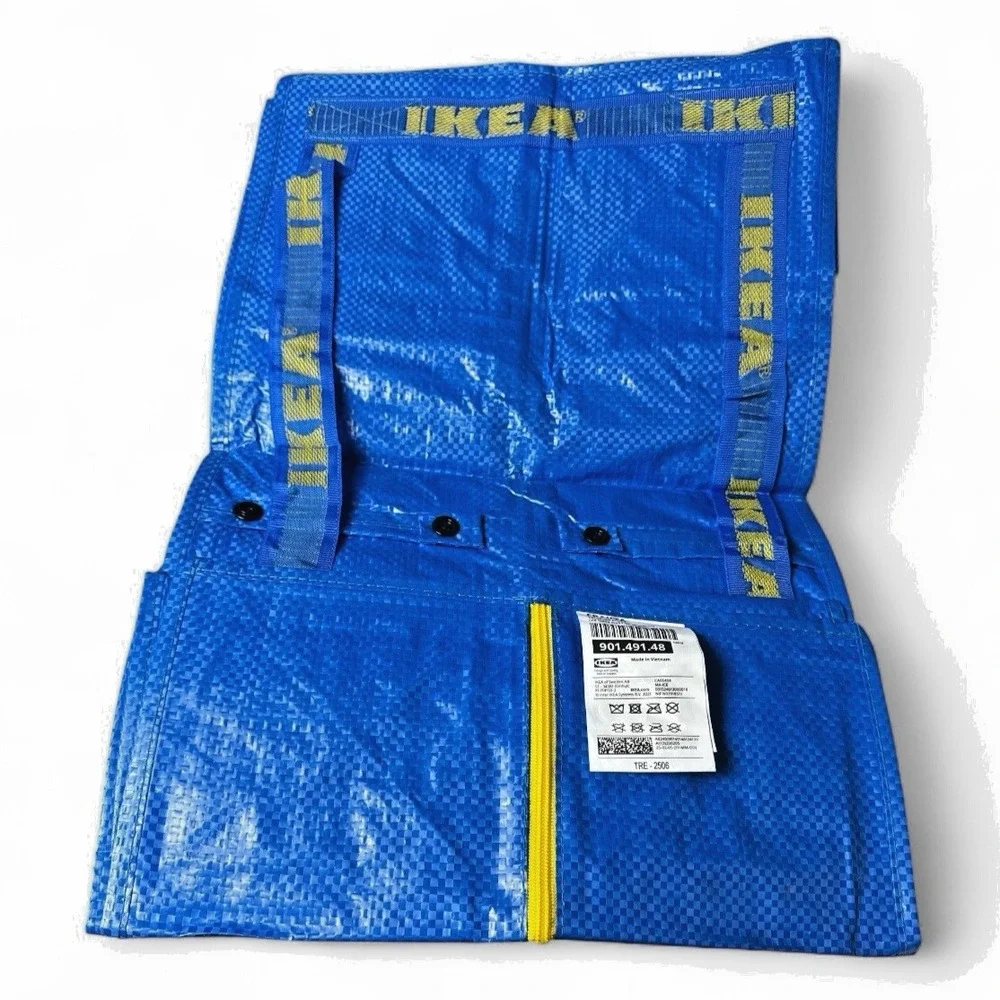 IKEA FRAKTA Blue Storage Bag – 20 Gallon, Reusable with Zipper & Dual‎ Handles