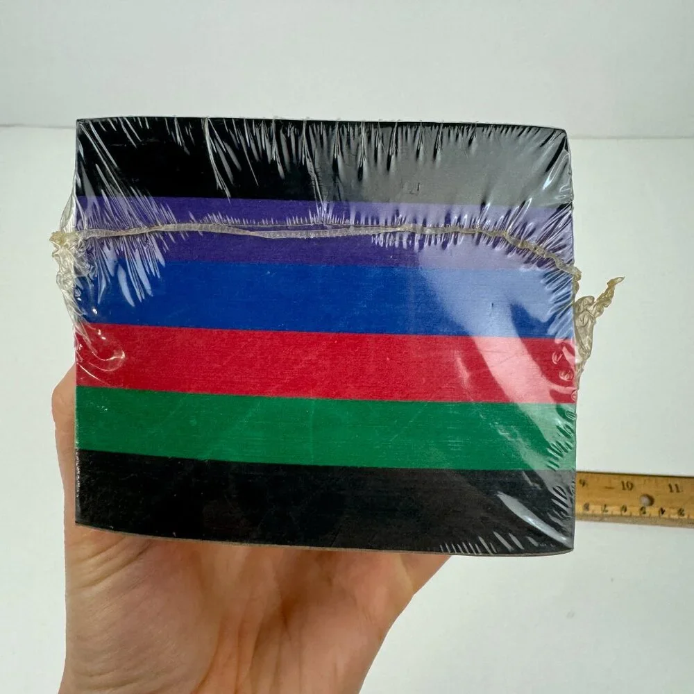 Vtg 1999 Sealed‎ Ampad Gel Mates 500 Sheets Cube Note Pad 5 Diff Colors Y2K READ