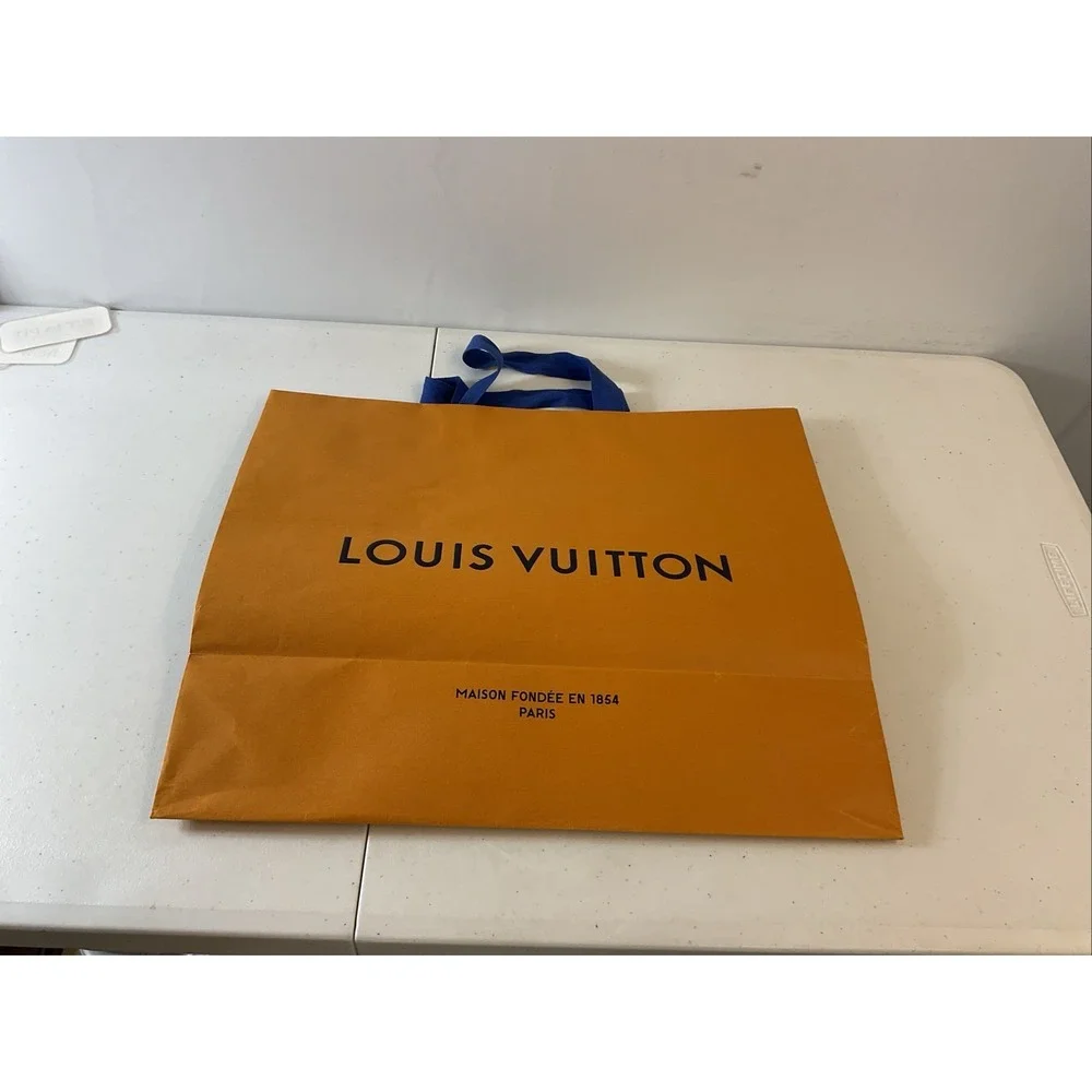 LOUIS VUITTON 19x16x9‎  Authentic Paper Gift/Shopping Bag Large Tote Orange