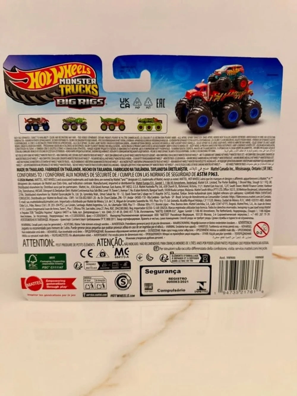 2026 Hot Wheels Monster Trucks Big Rigs THE 909 Mattel
