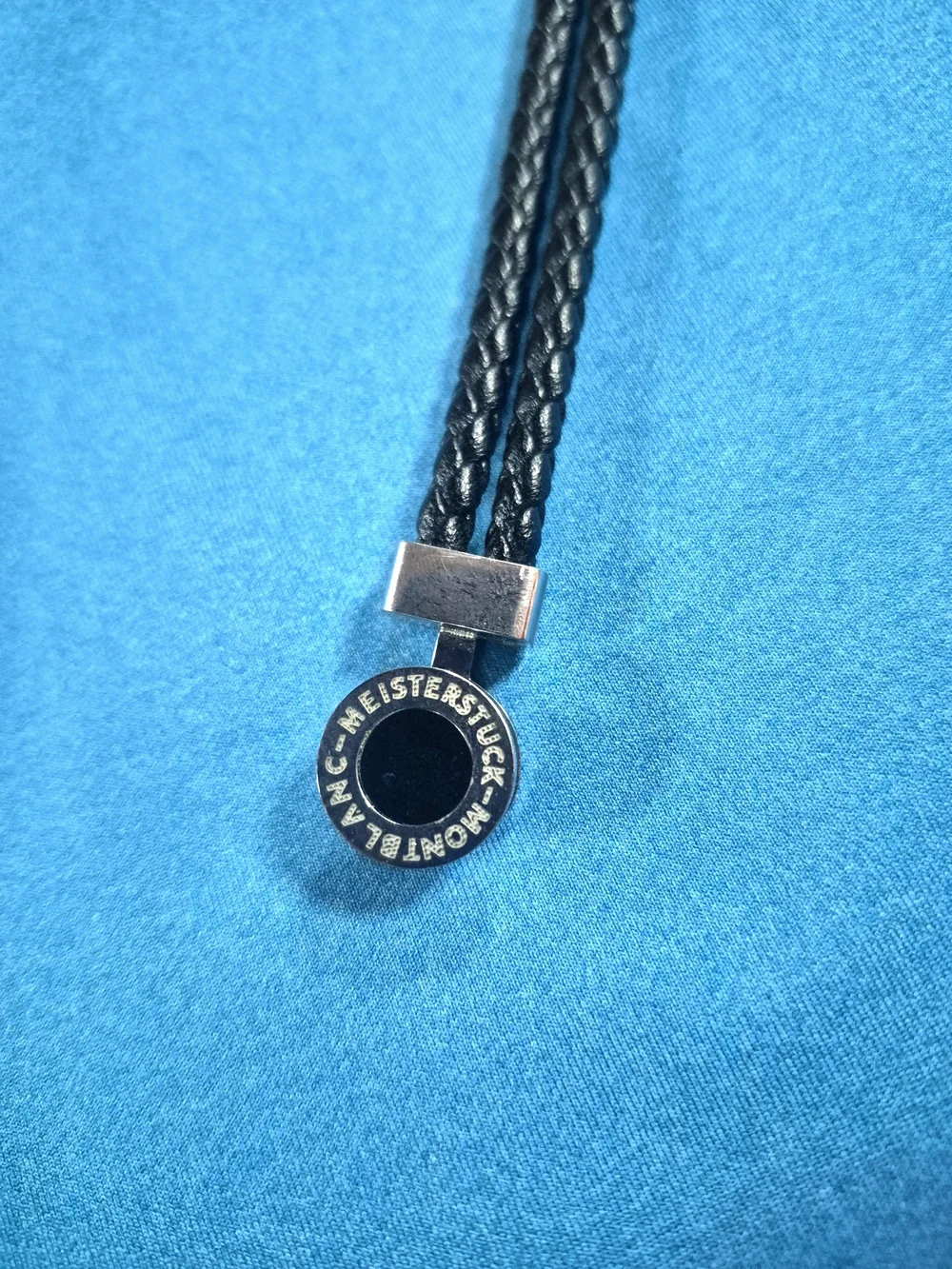 Montblanc Meisterstück Iconic Leather Bracelet with Black Onyx and Steel