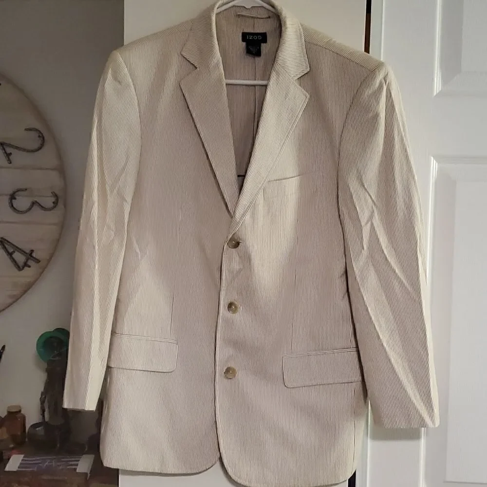 Izod pinstripe cotton blazer, Sportcoat