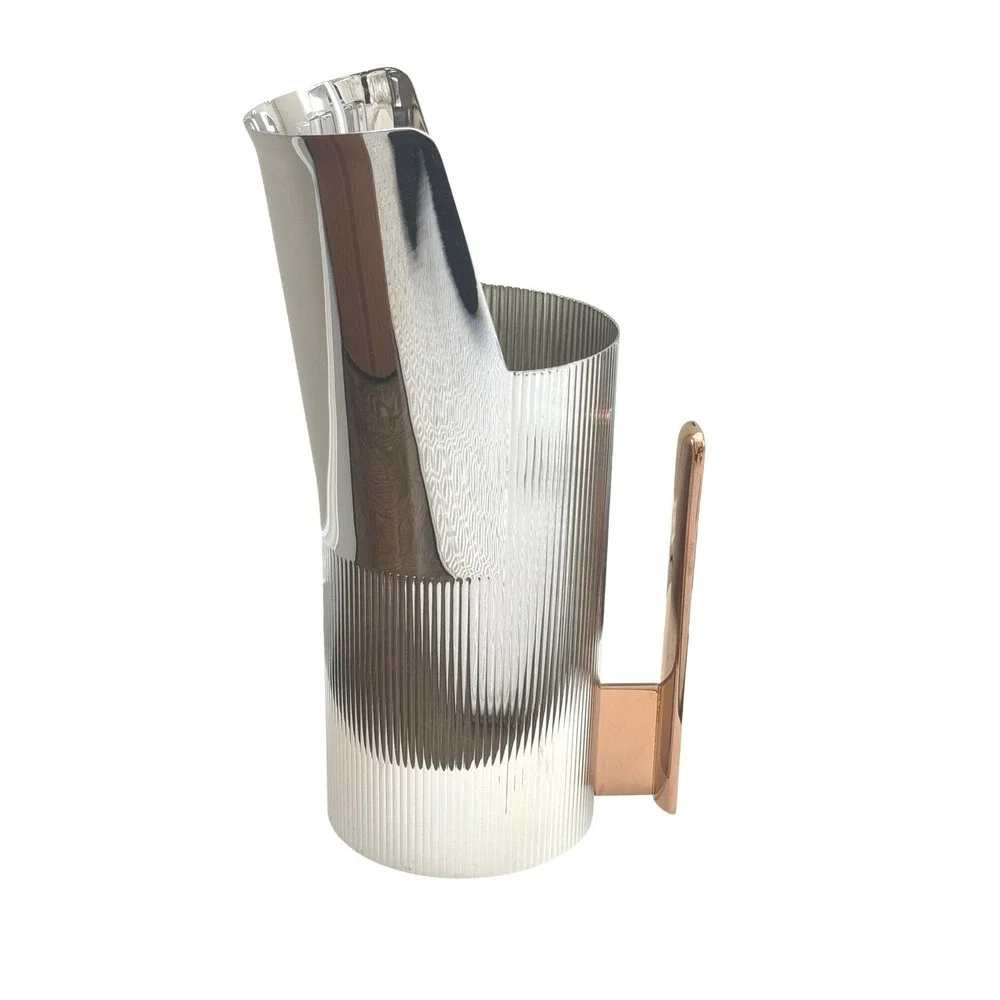 Georg Jensen Urkiola Pitcher - Rose Gold & Silver Modernist Danish‎ Design.