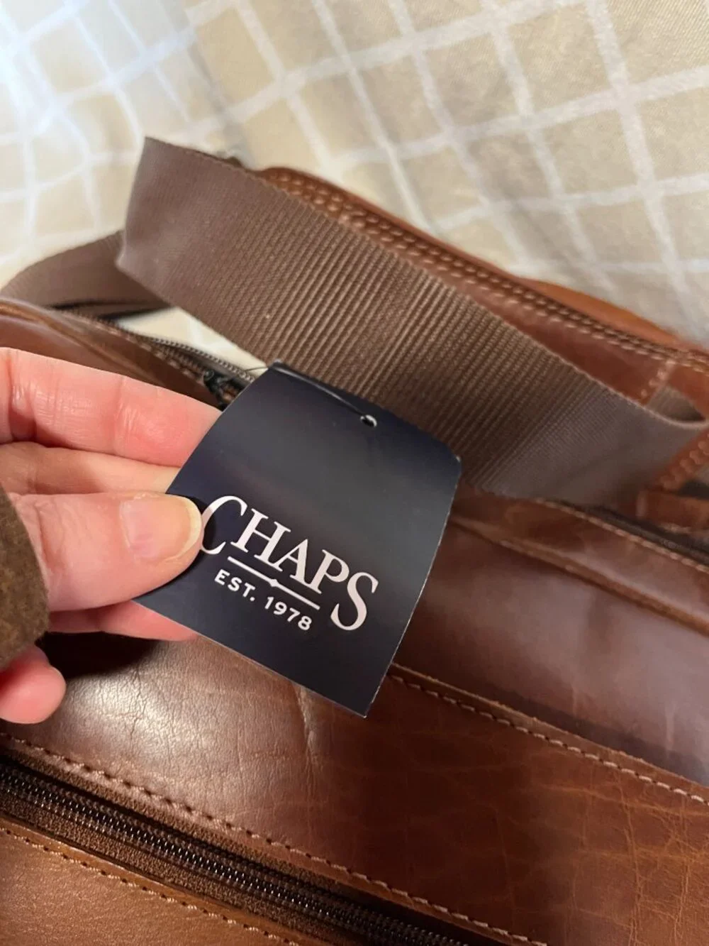Chaps leather travel