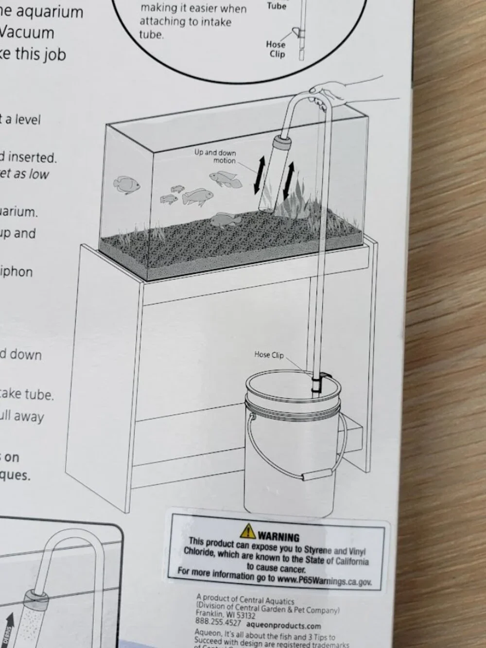 New Aqueon Aquarium Fish Tank Siphon Vacuum Gravel Cleaner Hand Syphon Pump Hose