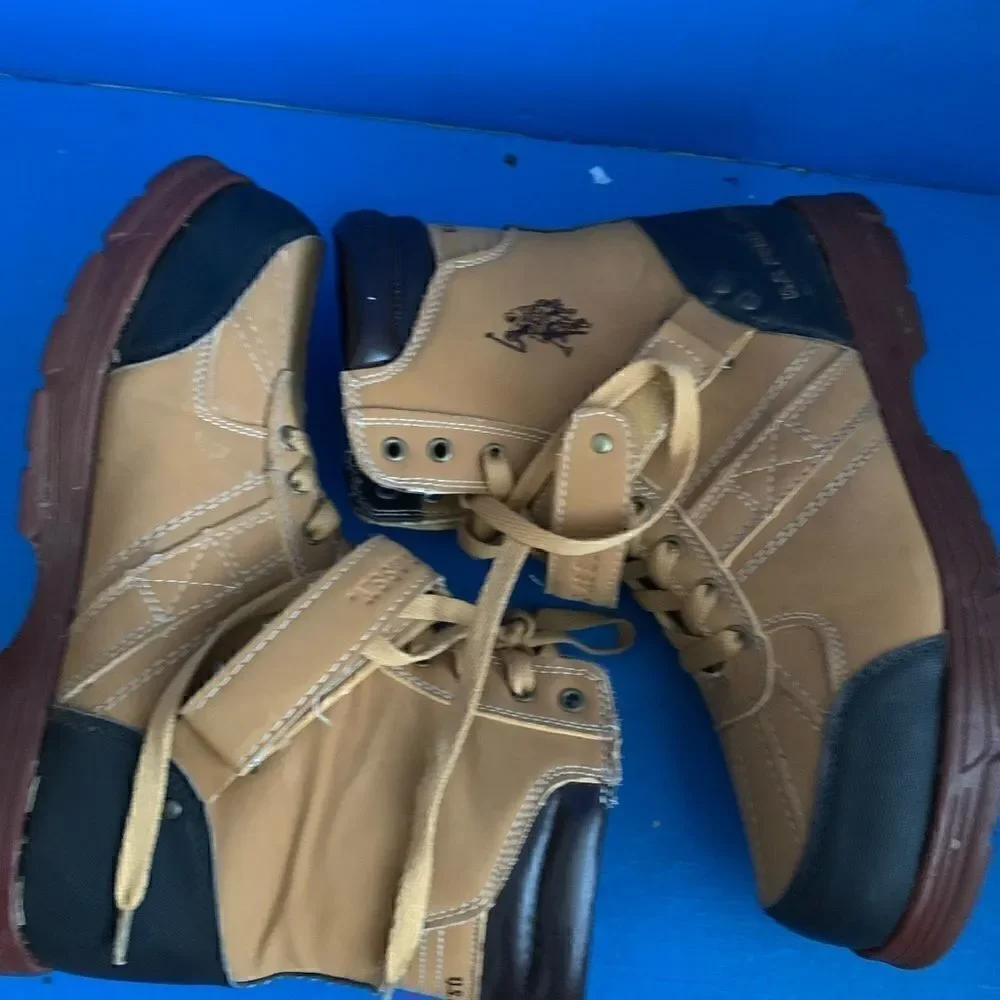 US Polo ASSN Tan Brown Boots US Men's 10 21618837F Lace-Up w/Strap Crusade