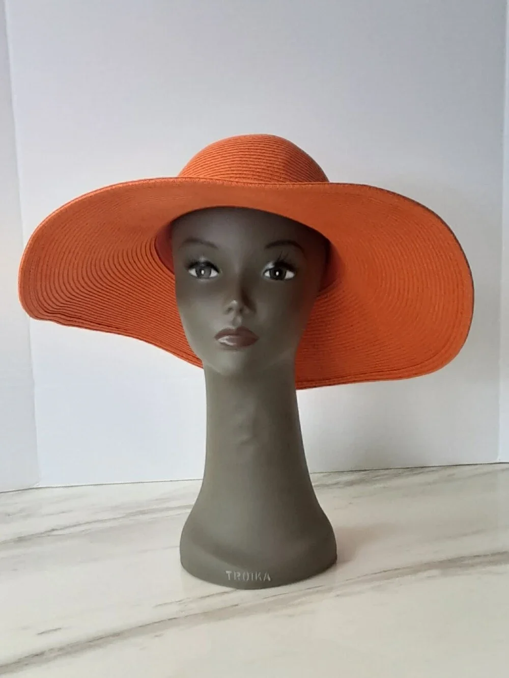 SUN 'N' SAND Floppy Wide-Brim Orange UPF 50+ Protection Sun Hat NWOT