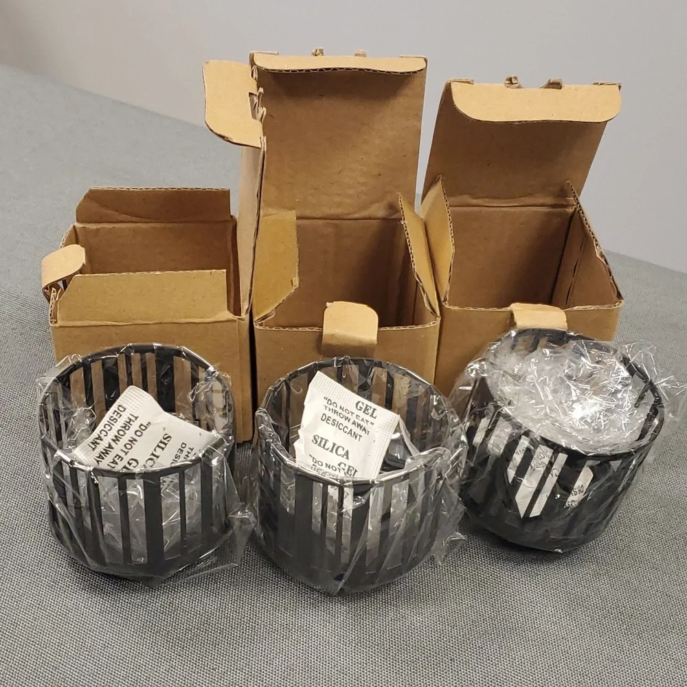 Set of 3 metal Teenie Wraps (Gold Canyon) fits Volights, straight votive glasses