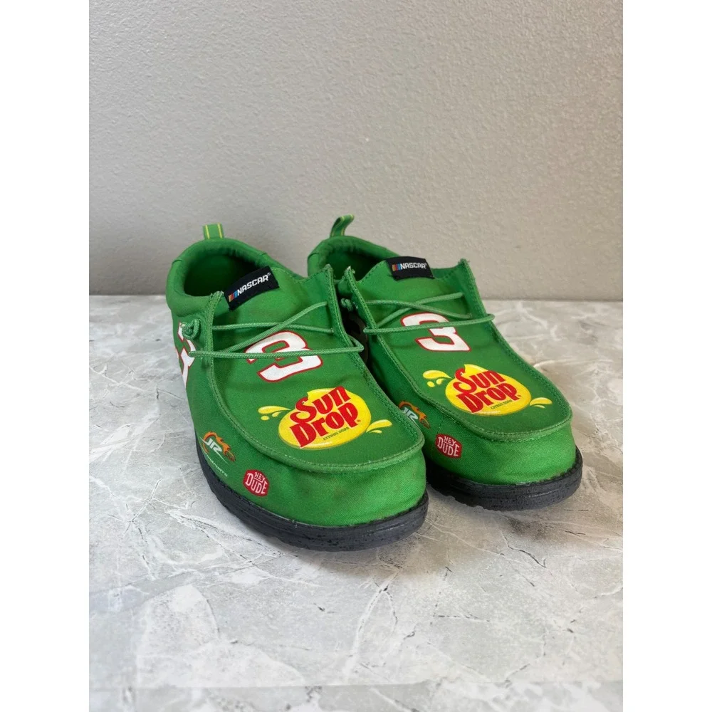 Hey Dude Wally NASCAR Dale Earnhardt Jr Sun Drop Green Shoes Mens 11‎
