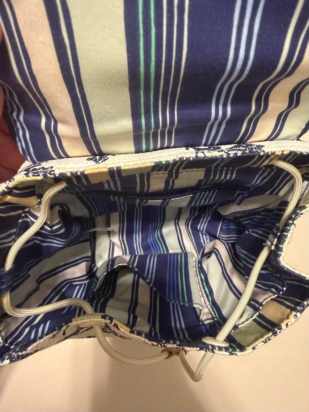Botanical Backpack Purse in White & Black (for beach, vacations, exploring, etc)