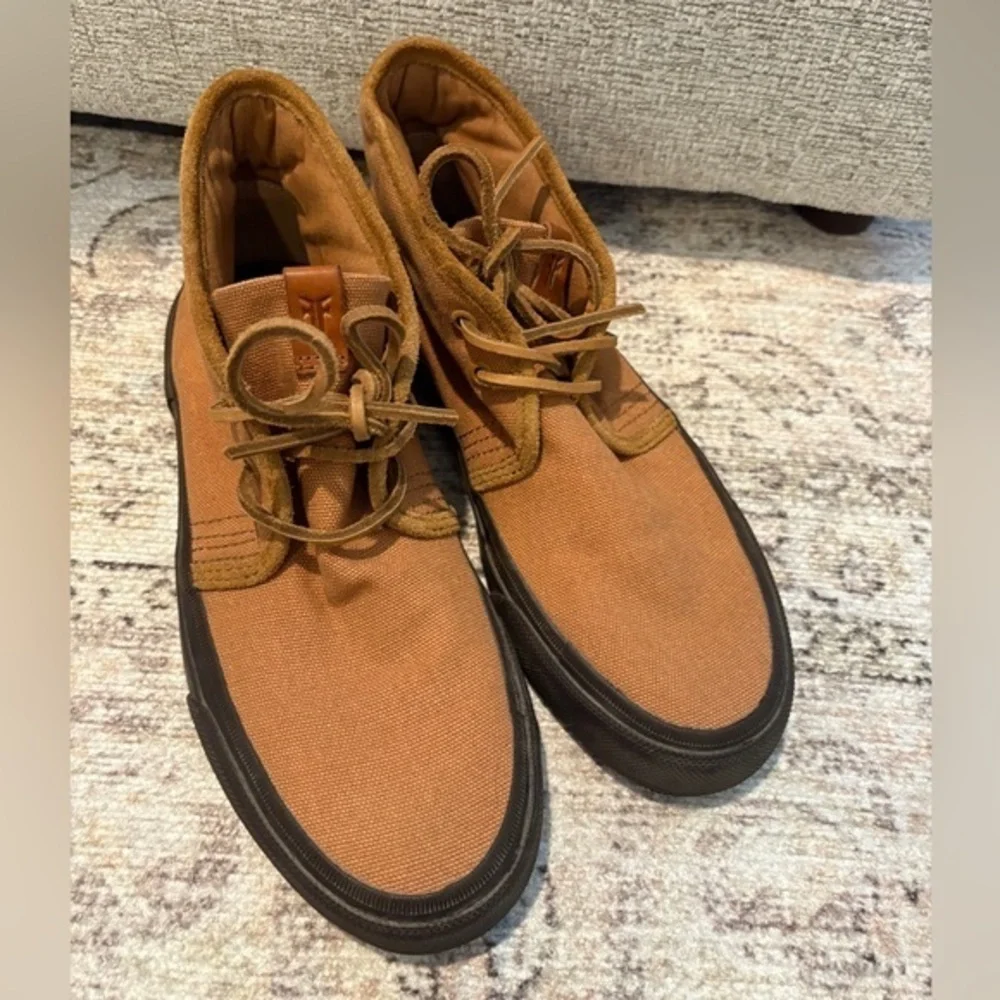 Frye Ludlow Chukka Men’s  Sneaker- Canvas -Cognac Size 8.5