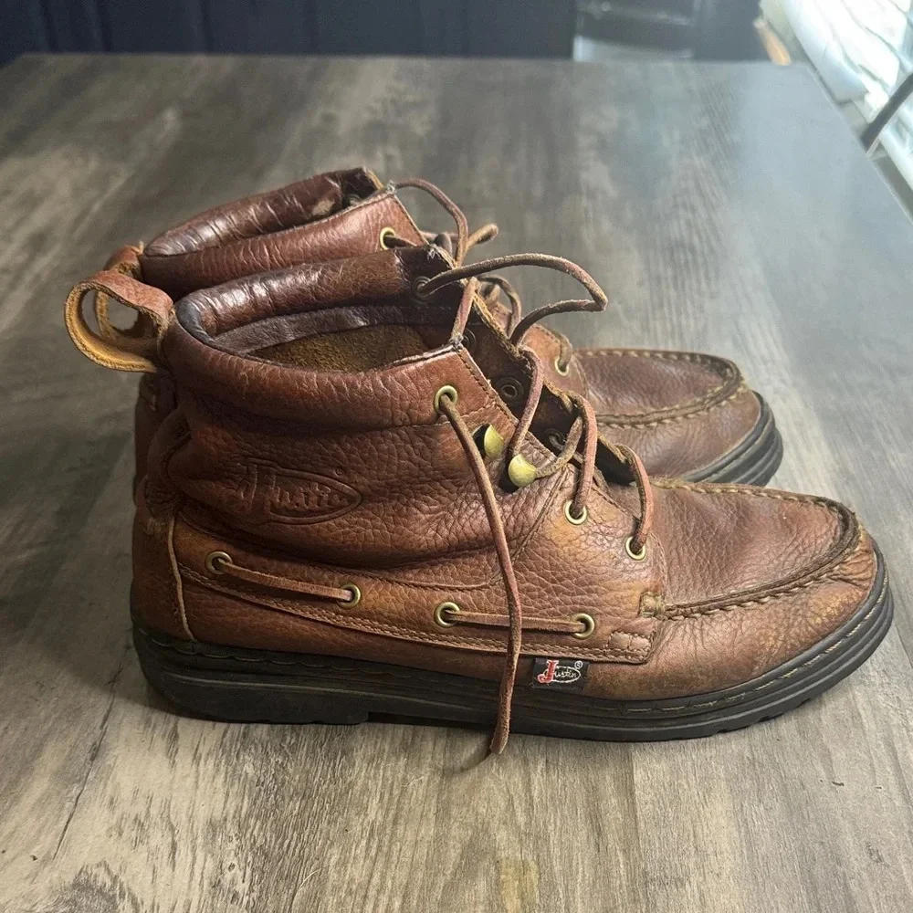 Justin Boots Men's Brown Leather Boots