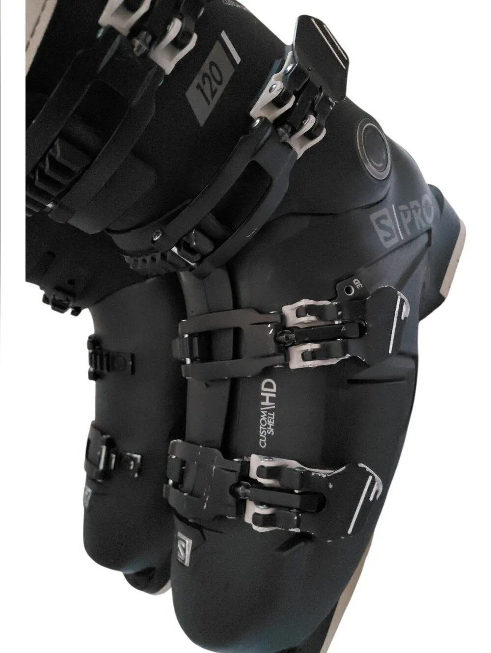 Salomon S/Pro 120 Custom Shell HD Alpine Ski Boots Mondo 27 Black EUC