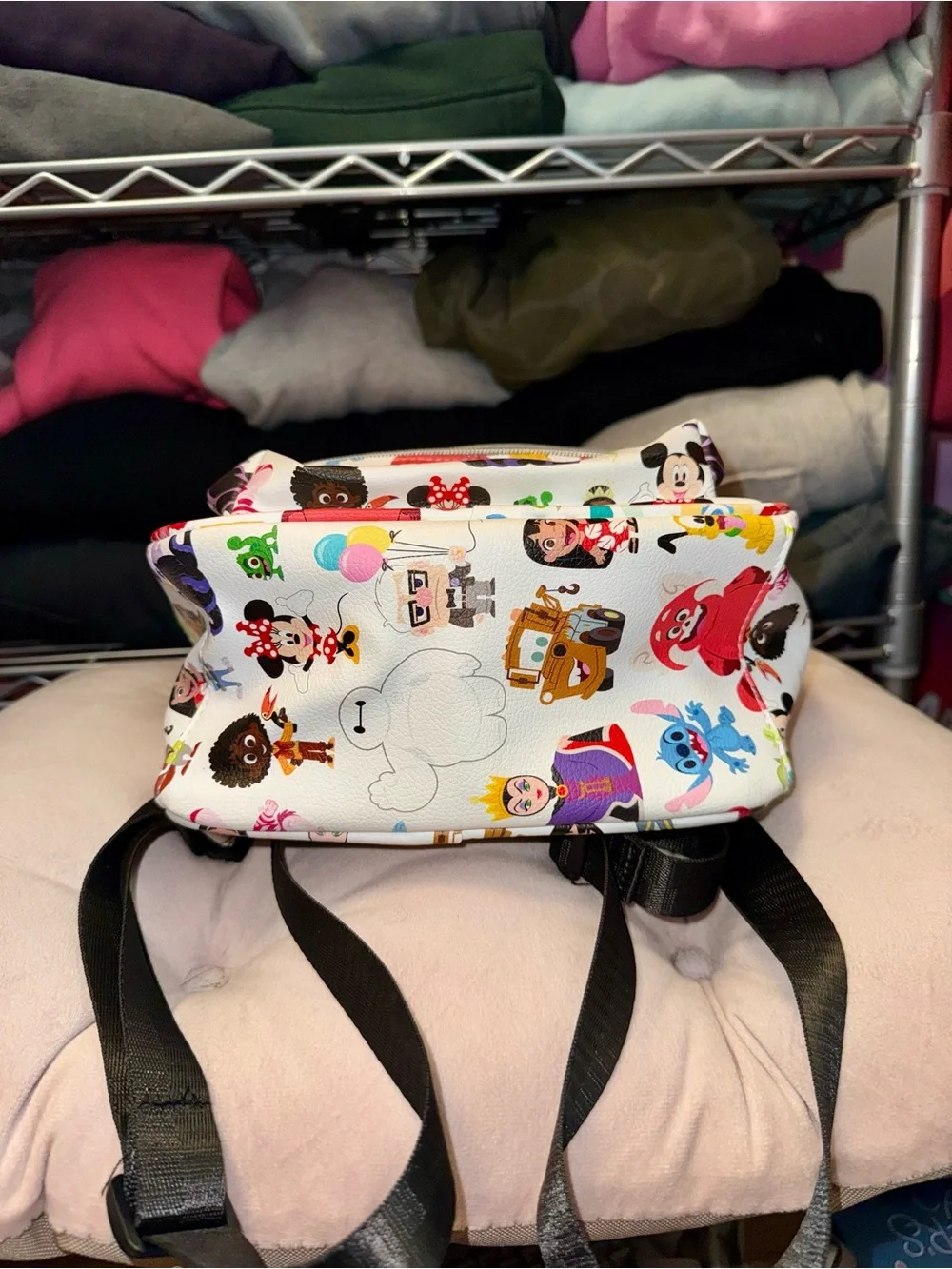 Disney 100Year Anniversary Mini Backpack White / Glitter / MultiColor Loungefly