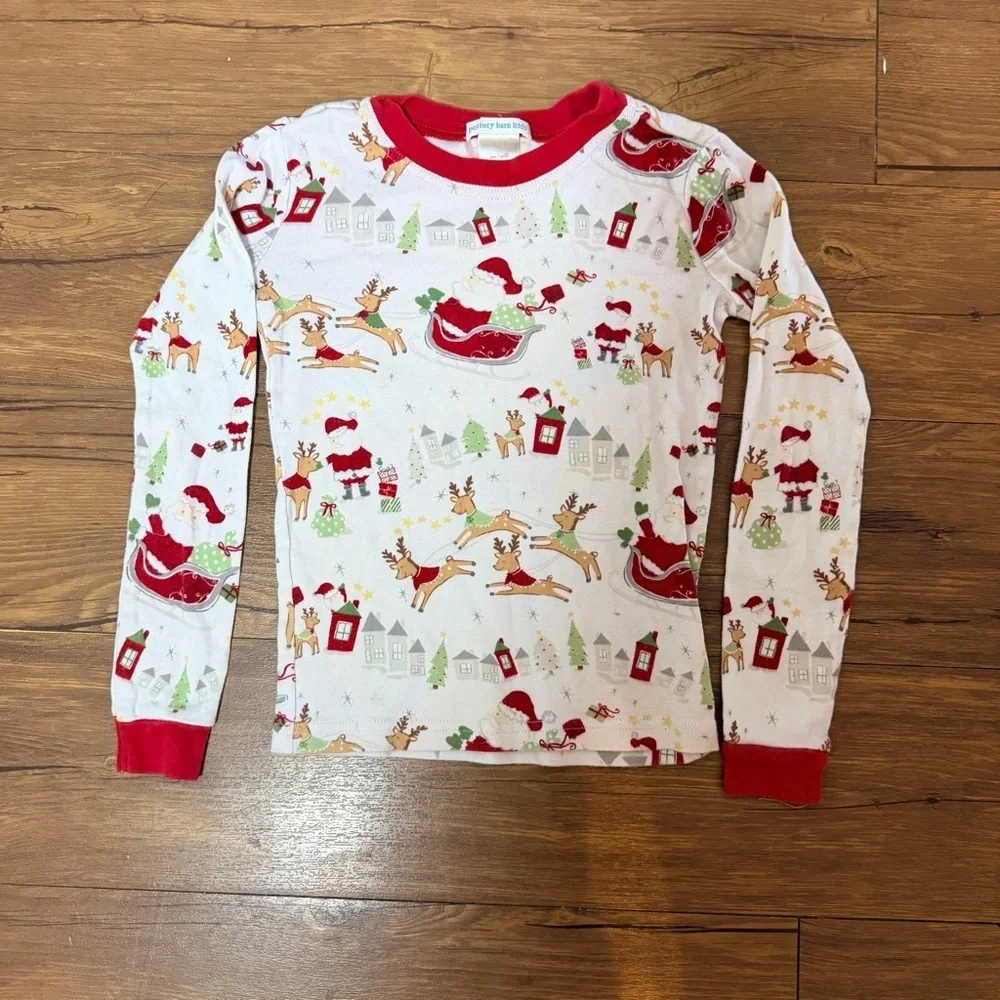 Pottery Barn Kids Pajama Set Size 8 Boys Girls Unisex Christmas Holiday