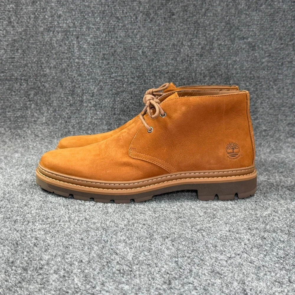 Timberland Port Union Chukka Boots Men's 9 Brown Leather Waterproof Classic Shoe