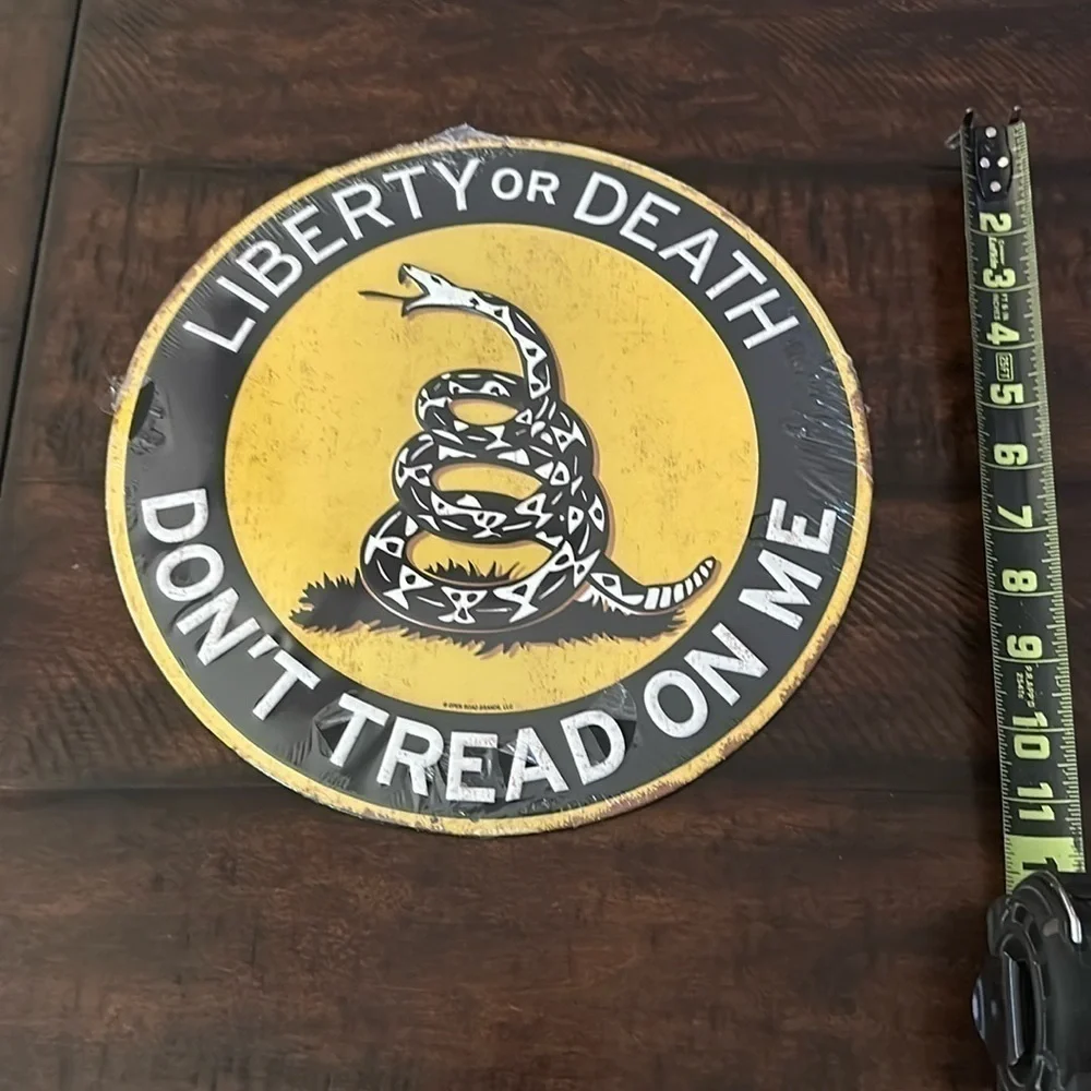 NWT Open Road Don’t Tread Metal round sign 12x12