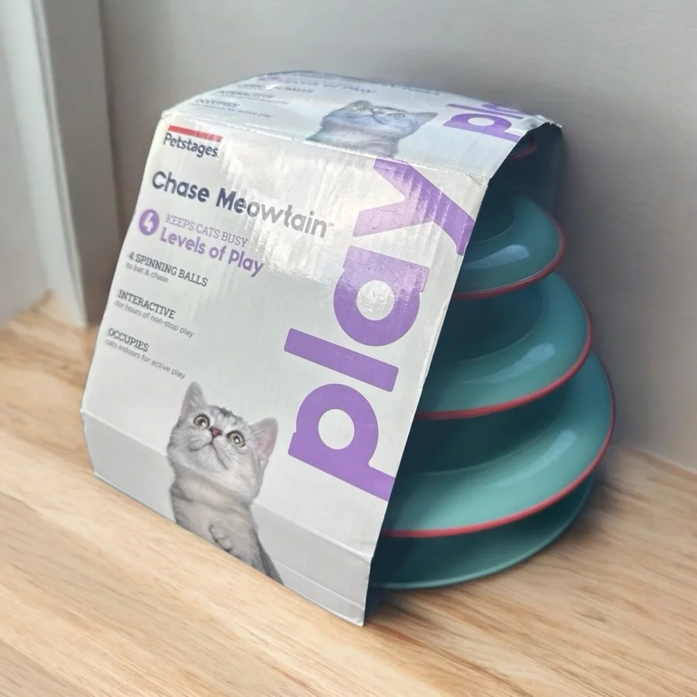 Petstages CHASE MEOWTAIN Interactive Cat Toy 4 Levels Of Play *needs‎ Balls