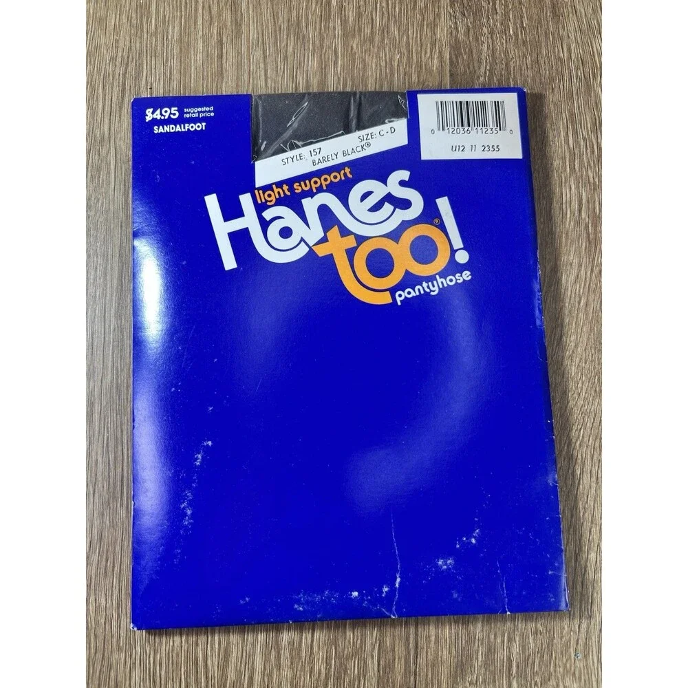 Vintage Hanes Too Light Support Pantyhose Style 157 CD